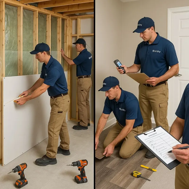 Repairs and Reconstruction process in Simsbury Center, CT